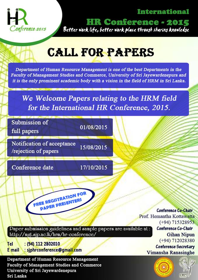 HR Conference call papers
