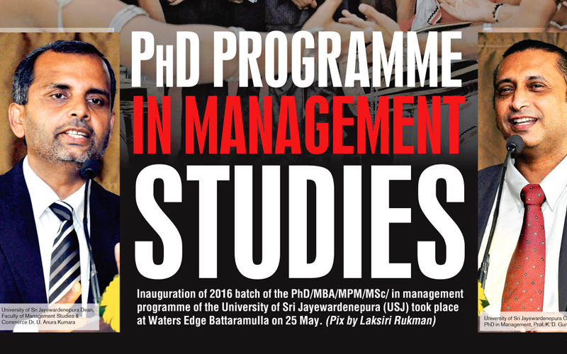 Inauguration ceremony of PhD programme in Management Studies