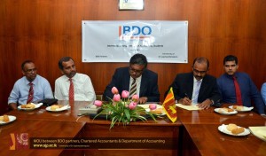 MOU between BDO partners, Chartered accountants and USJP (1)