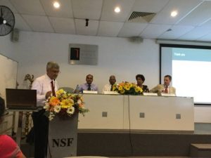 Prof. Ranil De Silva delivering the invited talk