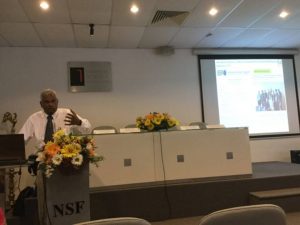 Prof. Ranil De Silva delivering the invited talk