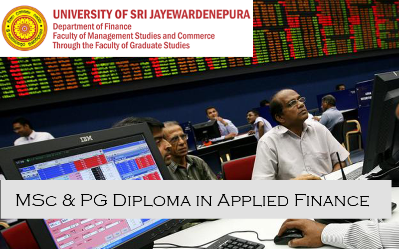 MSc in Applied Finance university of Sri Jayewardenepura