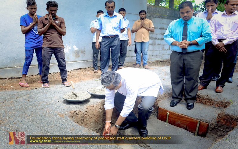 Foundation stone laying ceremony of proposed staff quarters building of University of Sri Jayewardenepura