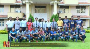 87/89 Graduate's Society of Business Administration sponsors the Basketball Men's Team of University of Sri Jayewardenepura