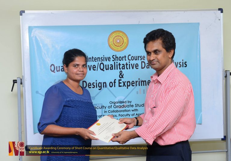 Certificate Awarding Ceremony of Short Course on Data ...