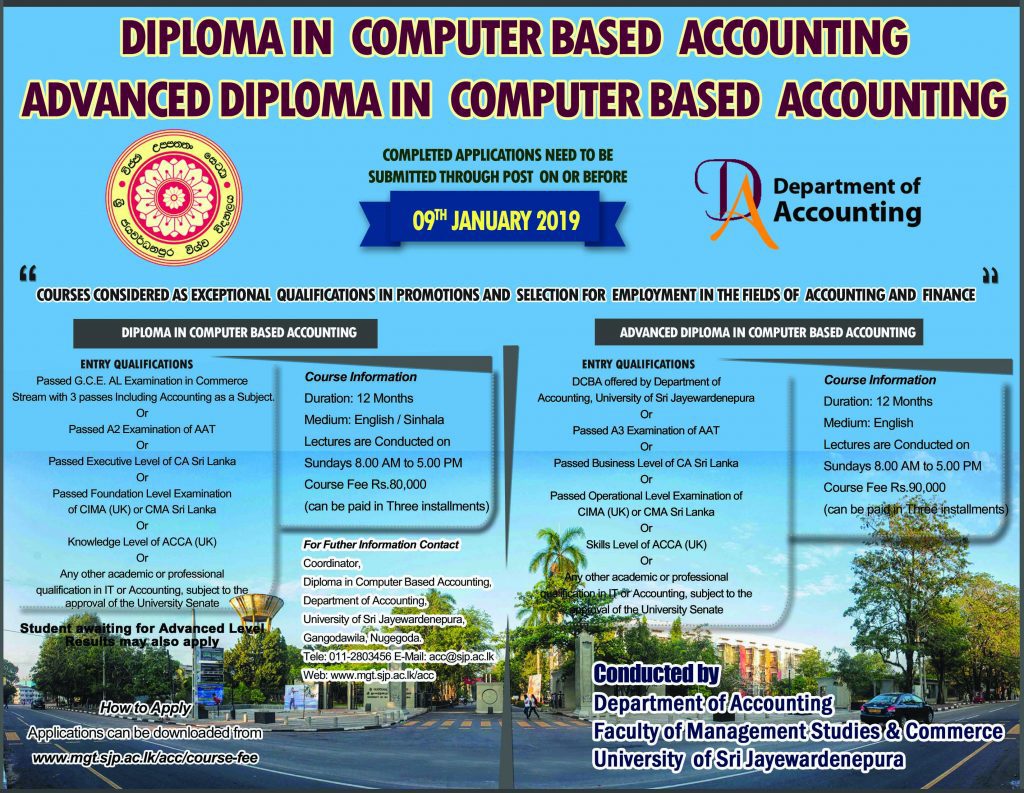 Advanced Diploma in Computer based Accounting