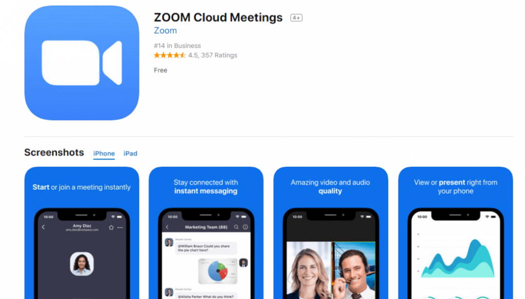 zoom mobile app