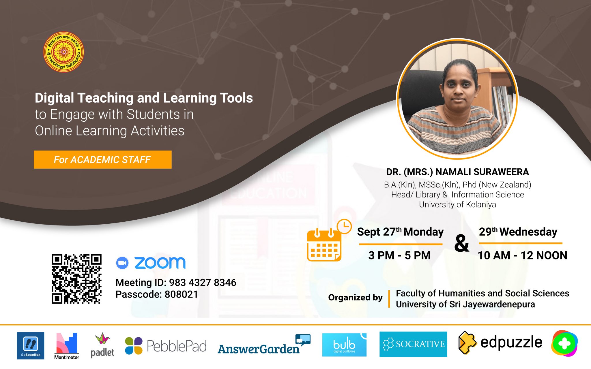 Digital Teaching and Learning Tools to Engage with Students in Online