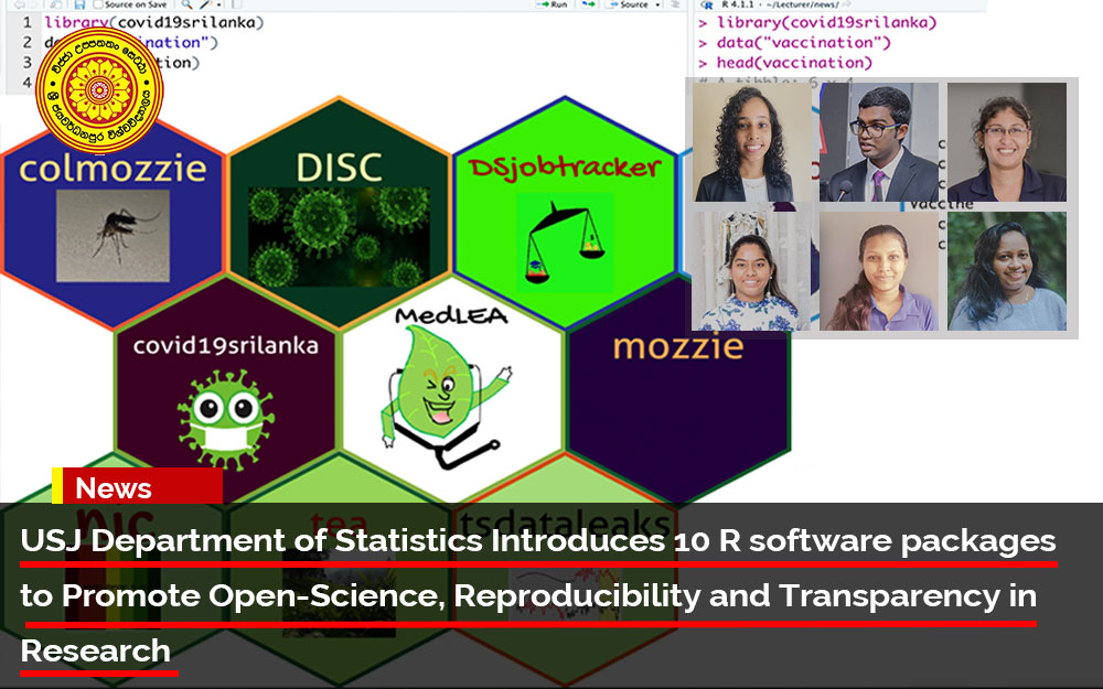 USJ Department of Statistics Introduces 10 R software packages to Promote Open-Science, Reproducibility and Transparency in Research